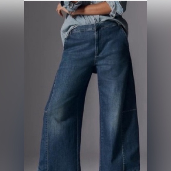 Pilcro Denim - Pilcro Anthropologie Relaxed Jeans– Dark Wash